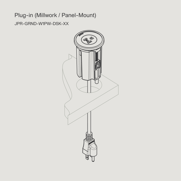 Ground Control plug-in, millwork / panel-mount installation